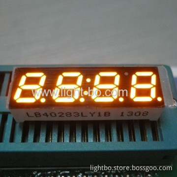 Super Amber Four-digit 0.28" (7mm) Cathode 7-segment Led Display ,30.2 X 10 X 6.1 Mm 